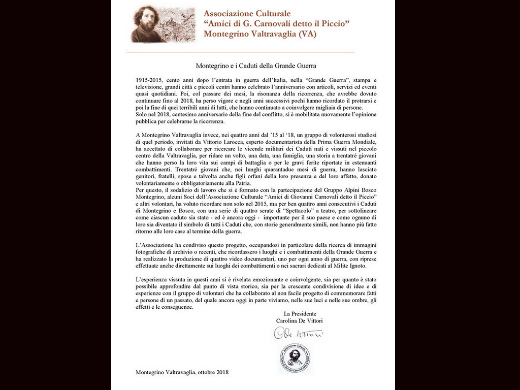 1-Introduzione a 4 serate per i 100 anni guerra